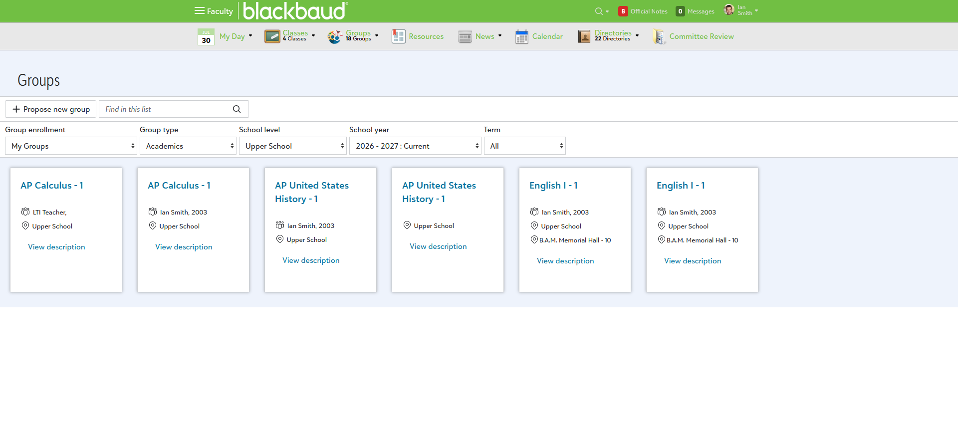 Browse Groups Page